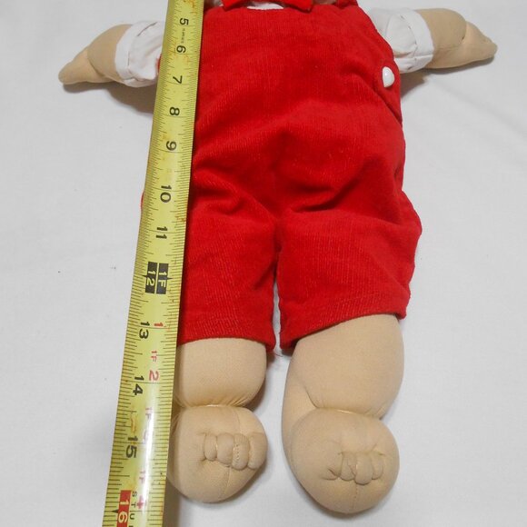 VTG 1984 CABBAGE PATCH KIDS DOLL SIGNED XAVIER ROBERTS 16" SOFT BODY RED OUTFIT - Picture 9 of 13